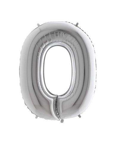 Palloncino mylar Argento 40 pollici 102 cm Lettera O