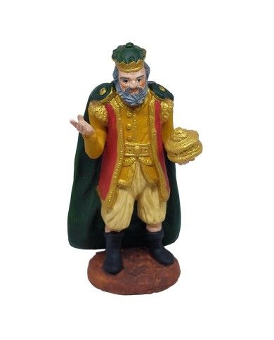 Statuina Re Magio vecchio 12 cm di terracotta per presepe
