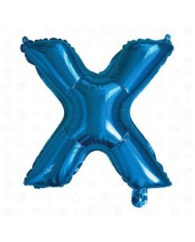 Palloncino lettera X blu 43 cm