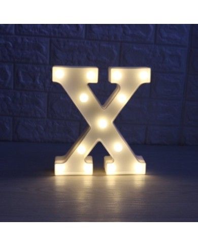 
        Lettera X luminosa con luci led 16 cm
      