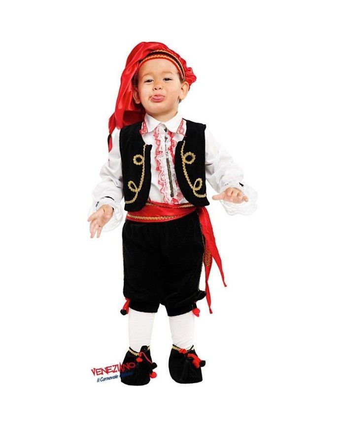 Vestito costume di carnevale Ballerino Folkloristico da 0 a 3 anni