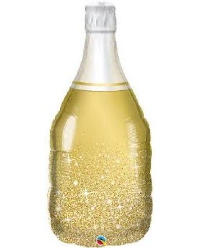 
        Palloncino mylar Bottiglia oro Glitter 99 cm
      