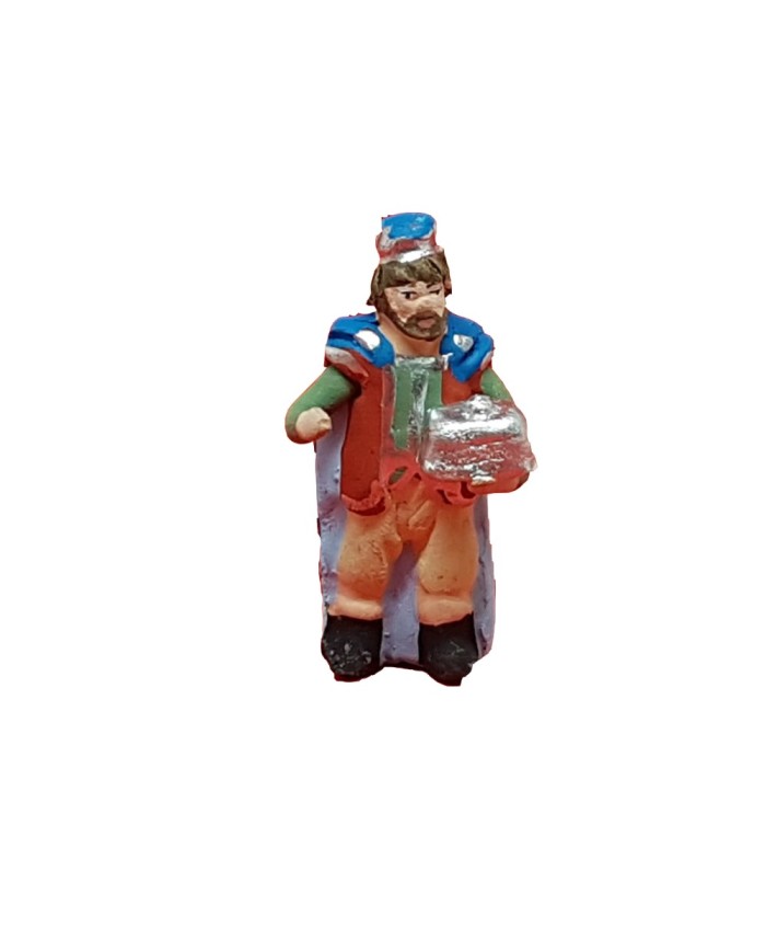 Statuina Re Magio 4cm di terracotta per presepe Statuina Re Magio 4cm di terracotta per presepe