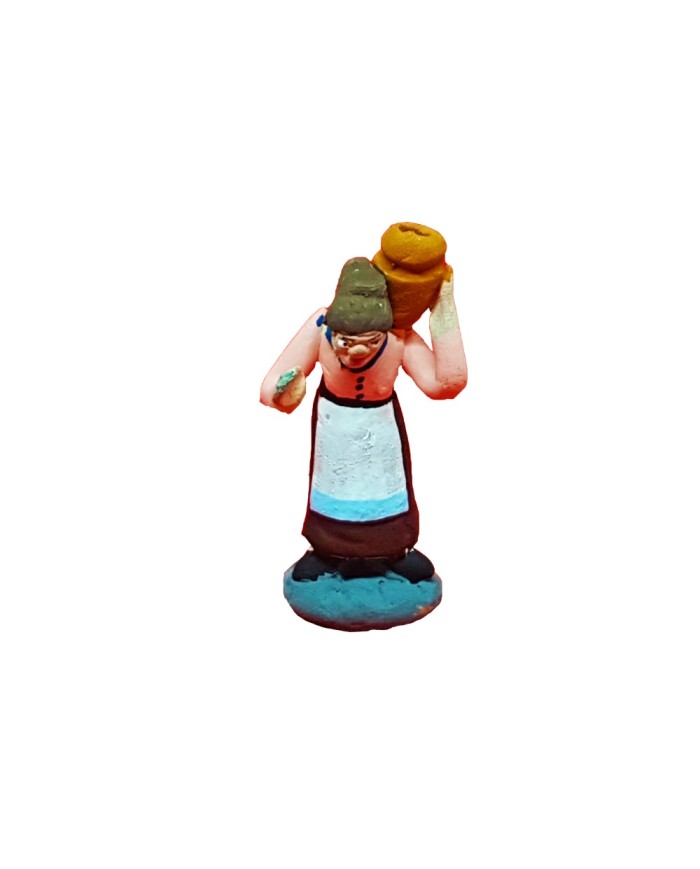 Statuina Donna con brocca 4 cm di terracotta per presepe Statuina Donna con brocca 4 cm di terracotta per presepe