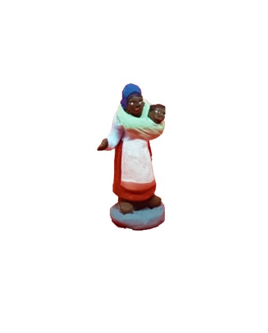 Pastore Zingara con bimbo 4 cm di terracotta