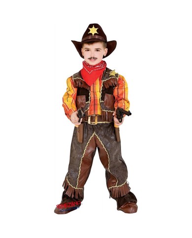 Costume vestito di carnevale Cowboy da 7 a 10 anni