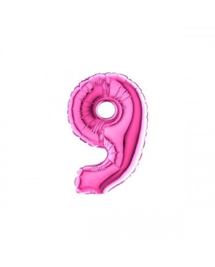 Palloncino mylar Fuxia 35 Numero 9 Palloncino mylar Fuxia 35 Numero 9