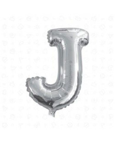 Palloncino mylar Argento 35 cm Lettera J