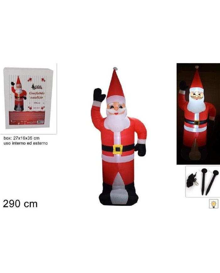 Babbo Natale X Esterno.Babbo Natale Gonfiabile Con Luce Per Esterno E Interno 240 Cm