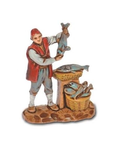Statuina Pescivendolo 3,5cm Landi Moranduzzo per presepe