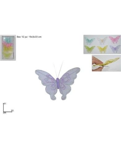 Spilla Farfalla Glitter 15 cm