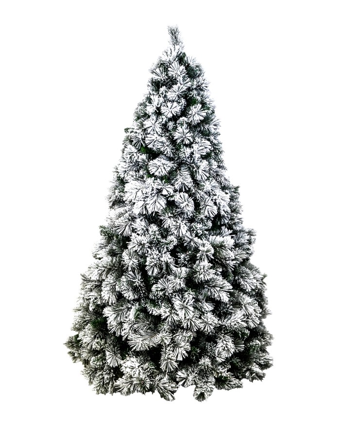 Albero Di Natale 180 Cm.Albero Di Natale Carey Bianco Innevato Montaggio A Gancio H 180 Cm