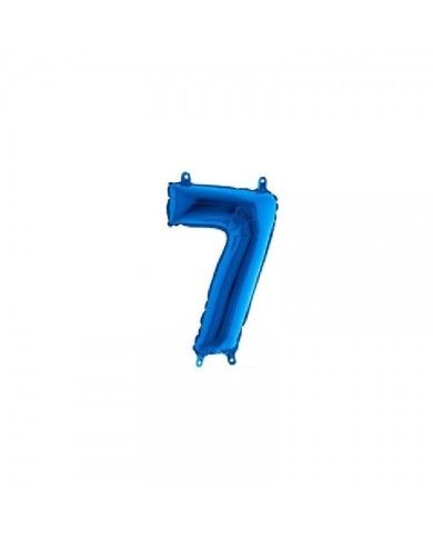 Palloncino mylar Blu 35 cm Numero 7