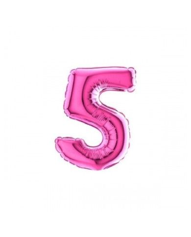 Palloncino mylar Fuxia 35 Numero 5