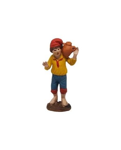Statuina Donna con brocca 7 cm di terracotta per presepe