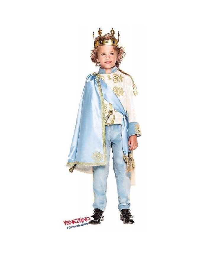 CARNEVALE COSTUME VESTITO PRINCIPE AZZURRO BAMBINO 4/5 ANNI