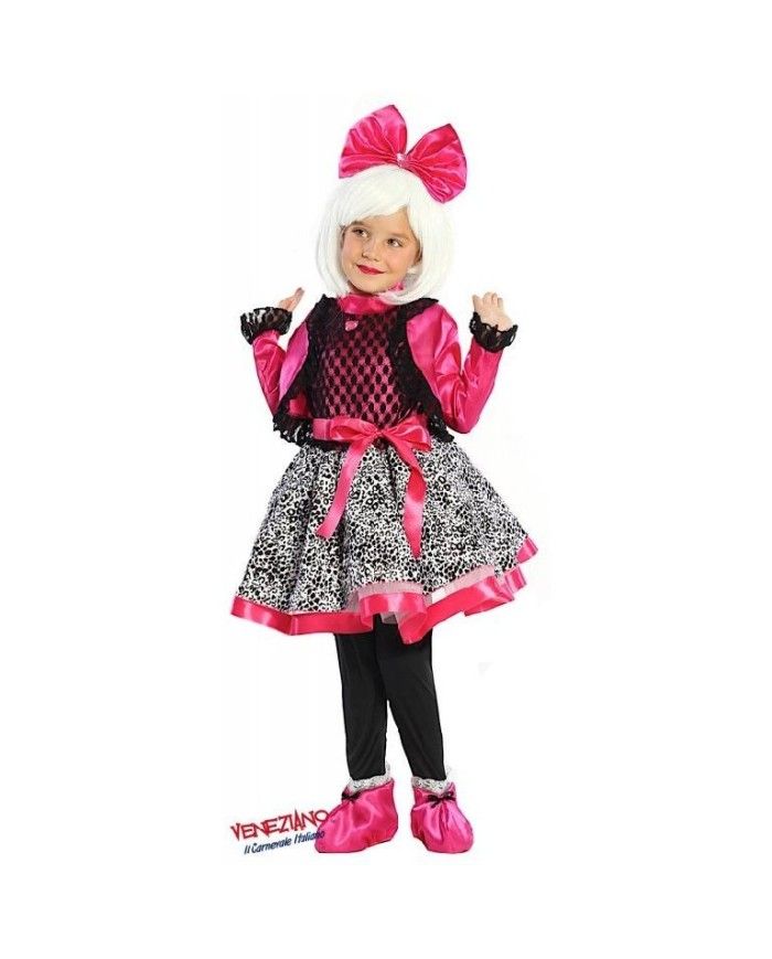 Costume vestito di carnevale Dolce Lolly bambina da 4 a 7 anni