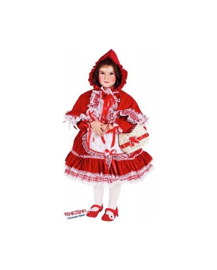 Costume vestito di carnevale Cappuccetto Rosso bambina da 4 a 6 anni