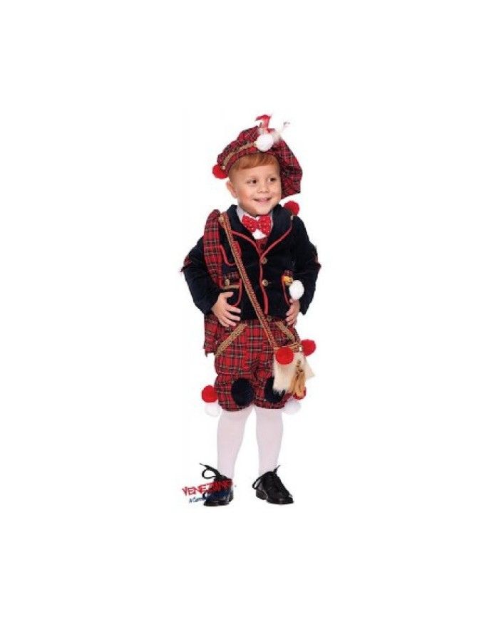 Costume vestito di carnevale Scozzese bambino da 0 a 3 anni