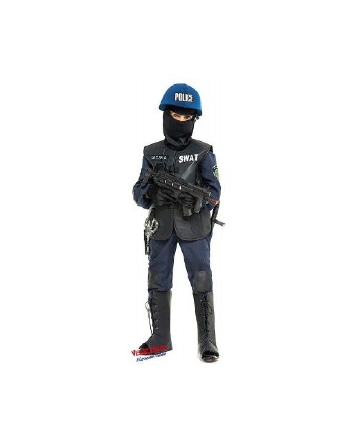 Costume vestito di carnevale Swat Baby bambino da 3 a 6 anni