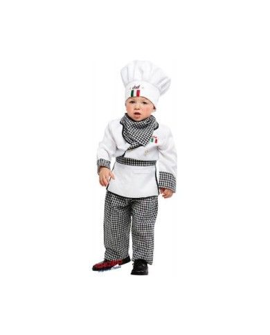 Costume vestito di carnevale Piccolo Cuoco bambino da 0 a 3 anni