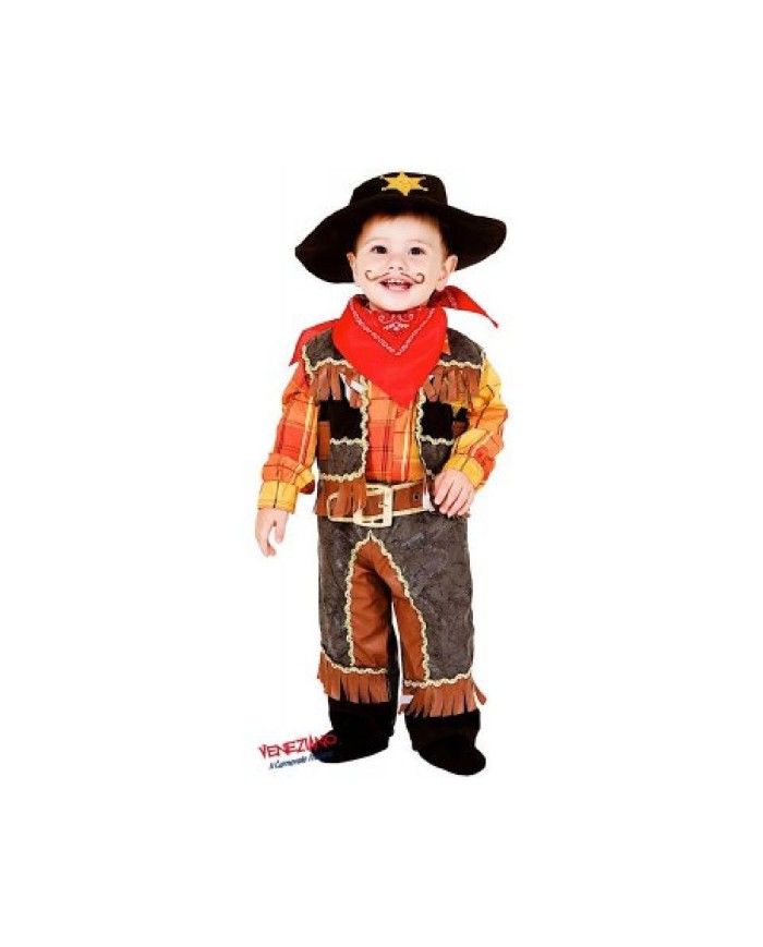 Costume vestito di carnevale piccolo Cowboy bambino da 0 a 3 anni