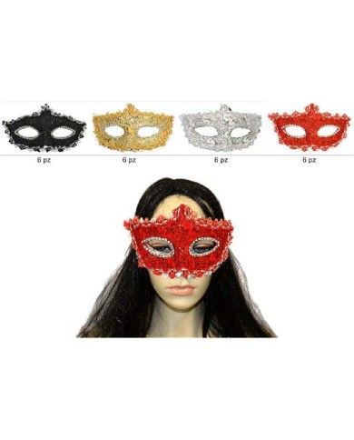 Maschera decorata con strass