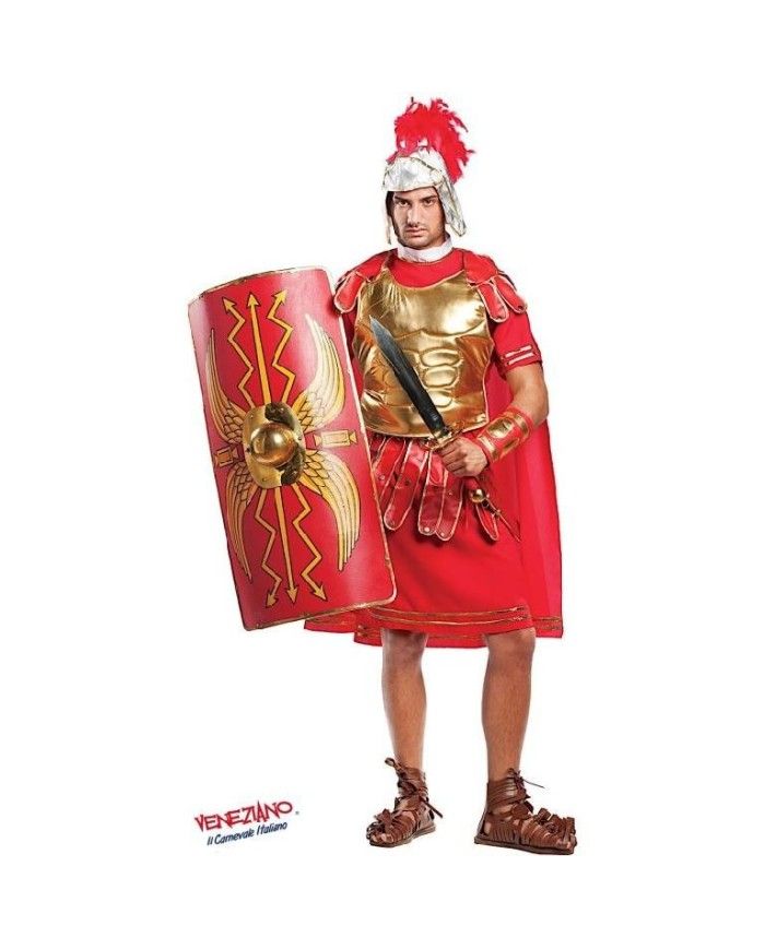 Costume vestito di carnevale Gladiatore Romano per adulto da S a L