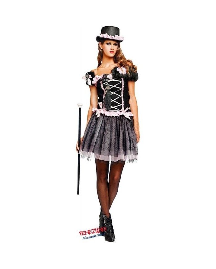 Costume vestito di carnevale Lady Casinò per adulto da S a XL