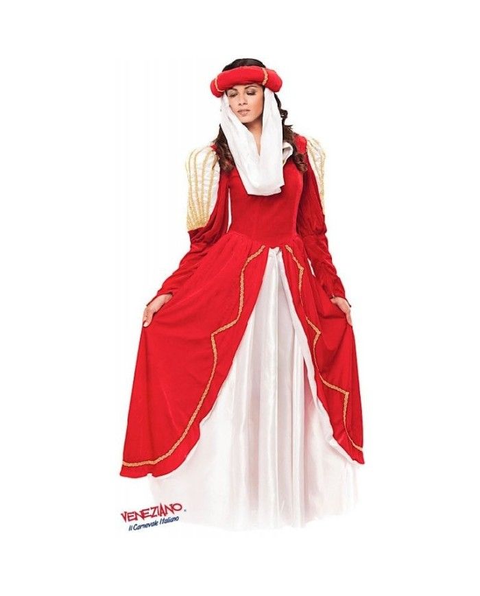 Costume vestito di carnevale Dama Medievale per adulto S-M-L