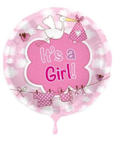 Palloncino Nascita It's a Girl Rosa