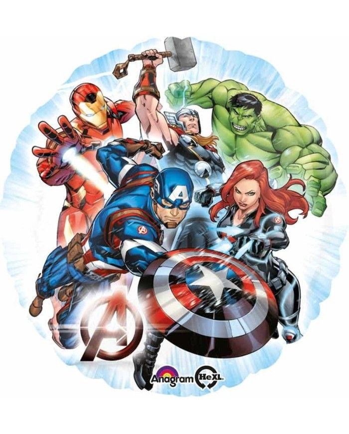Palloncino mylar Avengers 18 pollici 45 cm Palloncino mylar Avengers 18 pollici 45 cm