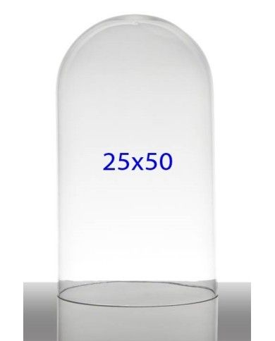 campana cupola di vetro 25x50 cm