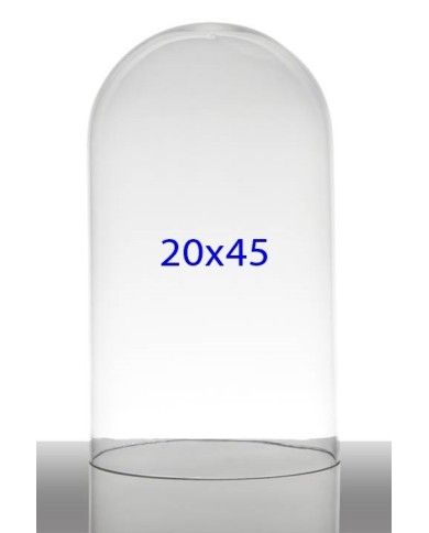 Campana cupola di vetro 20x45 cm