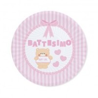 battesimo teddy rosa